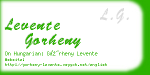 levente gorheny business card